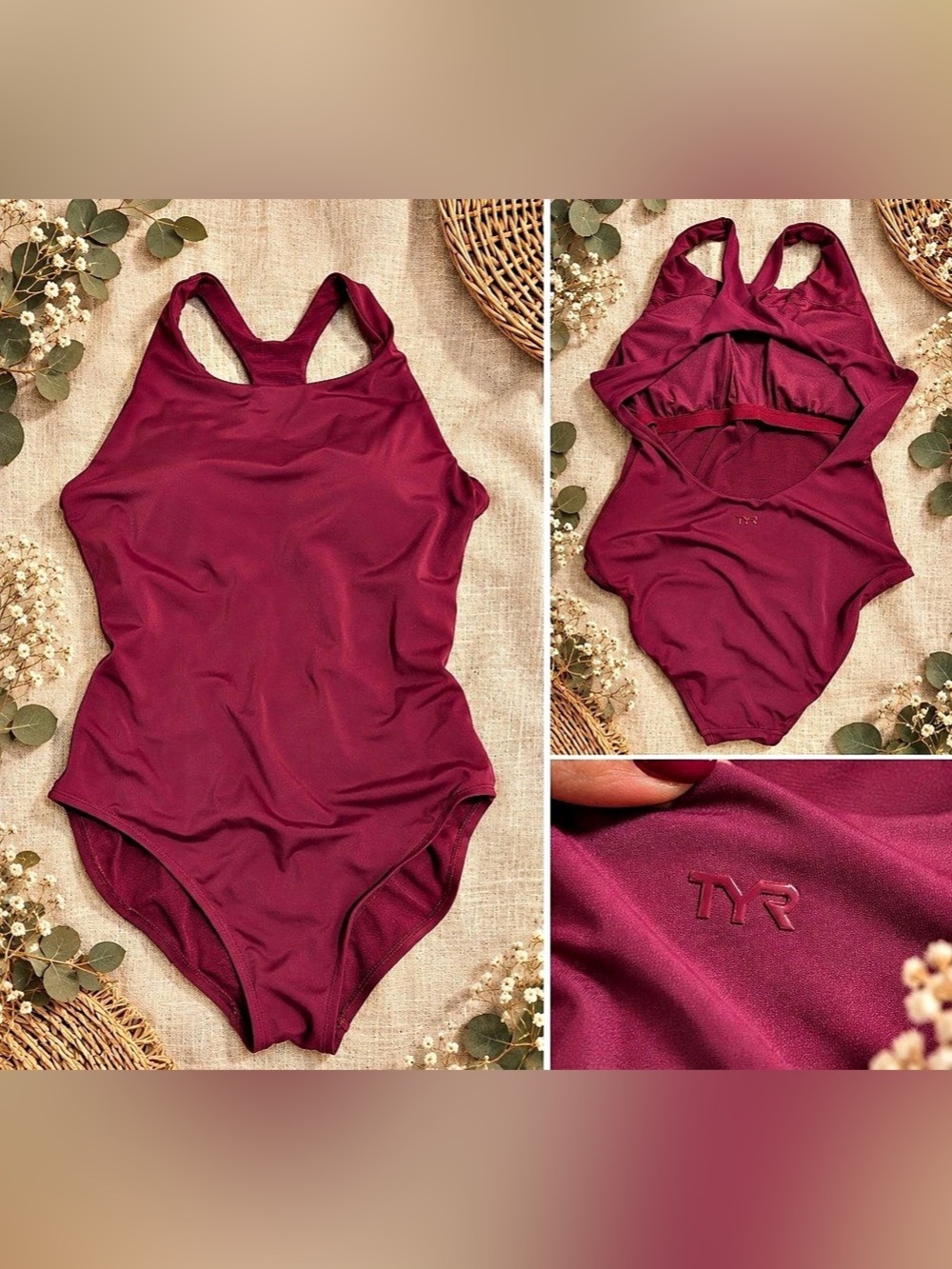 TYR One-Piece Swimsuit in Red Like New